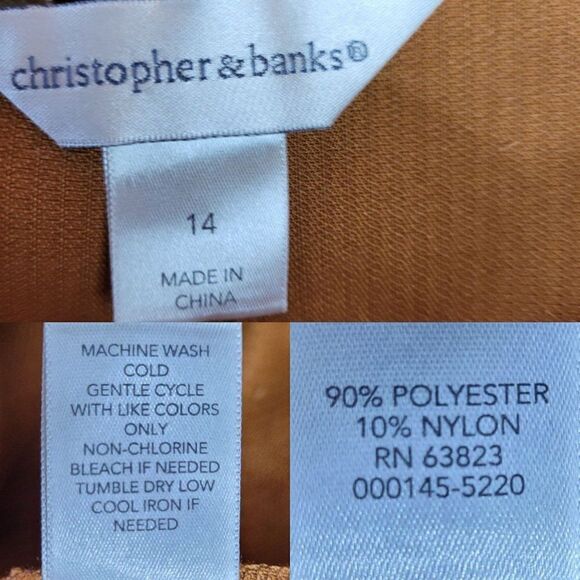 Christopher & Banks Skirt Maxi Panel Aline Prairie Camel 14 Country Boho - Picture 4 of 11